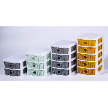 5 layers plastic tabletop storage box drawers